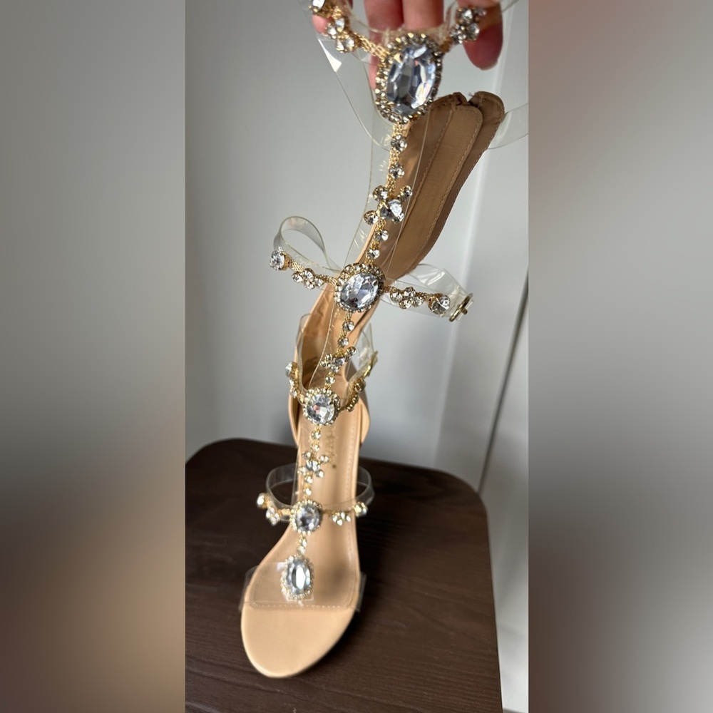 Crystal-Embellished Gladiator Heel - Picture 6 of 9